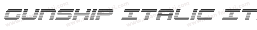 Gunship Italic Italic字体转换